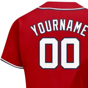 Red White Navy Baseball Jersey for Men Button Down Team Uniform Breathable Lightweight <b>Athletic</b> Tournament Sports Apparel Shirt - Product Image 6