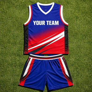 ชุดบาสเก็ตบอลแบบสั่งทำ OEM ไซส์ใหญ่พิเศษ แห้งเร็ว ระบายอากาศได้ดี ผลิตจากโพลีเอสเตอร์ 100% พิมพ์ลายชื่อและหมายเลขผู้เล่นแบบ Sublimation - Product Image 2
