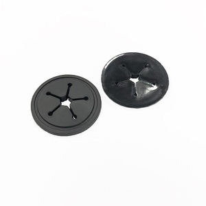 Patchs en plastique circulaires de couleur noire avec motif étoile, flexibles et autocollants - Product Image 1