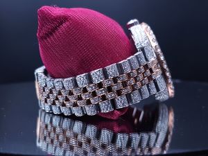 Reloj de Edición Limitada para Hombre, con 25 Diamantes Moissanite, Movimiento de Cuarzo ETA, Acero Inoxidable, Corte Redondo Completo - Product Image 3