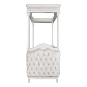 Lit bébé Elina au design moderne, en bois d'acajou de haute qualité, multifonctionnel, rembourré, couleur blanche, pour chambre à coucher, bébés et enfants - Product Image 6