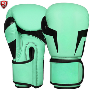 Gants de boxe SUMROOS SI en cuir noir et or avec sangle de poignet réglable, durables, protecteurs, confortables, équipement d'entraînement, design à lacets - Product Image 3