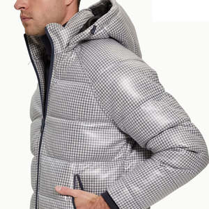 Chaqueta de Plumón para Hombre, Estilo Bomber, Corta, Gruesa, Brillante, con Capucha, para Invierno - Product Image 2