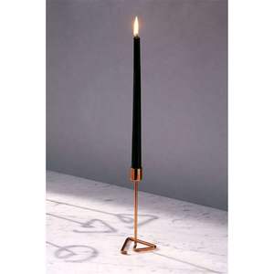 Candélabre moderne en métal doré à 5 branches, centre de table de mariage, finition laiton minimaliste, support pour bougies votives - Product Image 4