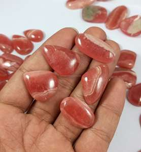 Pierre précieuse naturelle en rhodochrosite, cabochon de formes variées, toutes tailles, pierre lisse en vrac, fournisseur grossiste pour la bijouterie - Product Image 4