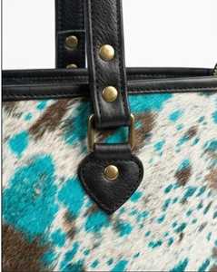 Sac fourre-tout de luxe pour femmes, en cuir de vachette véritable, couleur unie, fermeture à glissière, utilisation quotidienne, style toutes saisons - Product Image 4