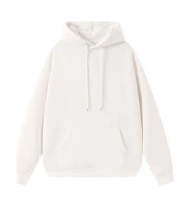 Sweat-shirt à capuche noir pour homme, couleur unie, en molleton français tricoté, manches régulières, style automne - Product Image 6