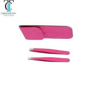 Pince à épiler professionnelle pour sourcils en acier inoxydable à pointe droite, personnalisable et réutilisable, outil de maquillage et de toilettage TARIQ CRAFTED - Product Image 5