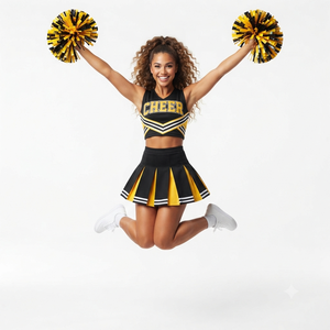 Tenue de cheerleading athlétique respirante et extensible pour activités de danse en intérieur et en extérieur - Product Image 1