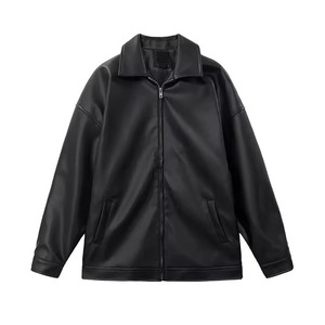 Chaquetas de Piel de Oveja Personalizadas para Mujer, Chaqueta de Cuero Genuino con Cremallera al por Mayor OEM, Chaquetas de Moda Premium para Mujer - Product Image 4