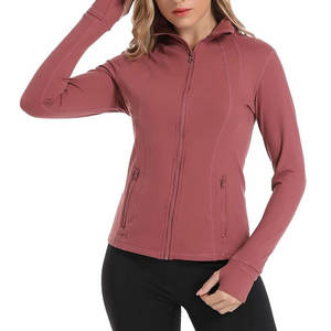 Chaqueta de Yoga Transpirable para Mujer, Ropa Deportiva, Prenda Exterior con Cierre y Bolsillos, Diseño Personalizado, Logotipo Personalizado, Chaqueta Ecológica - Product Image 3