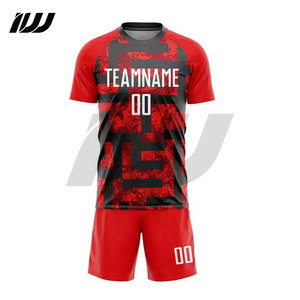 ชุดฟุตบอลผู้ชายผ้าโพลีเอสเตอร์ 100% ระบายอากาศได้ดี น้ำหนักเบา ผ้าต้านเชื้อแบคทีเรีย สำหรับการฝึกซ้อมและการแข่งขันทีม แบบปกติ - Product Image 2