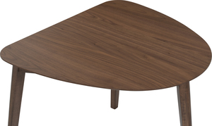 Mid Century Modern Triangular Solid <b>Wood</b> Dining <b>Table</b> <b>Small</b> Space Kitchen <b>Table</b> with Tapered Legs for 2-3 Persons - Product Image 3