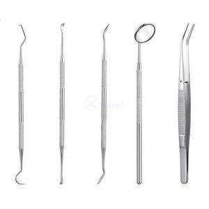 Kit de 3 Instrumentos Dentales de Acero Inoxidable: Espejo, Explorador y Pinzas para Diagnóstico Profesional de Dentistas, Suministro OEM - Product Image 4