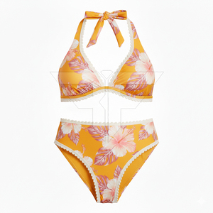 Trajes de Baño Personalizados al por Mayor, Conjunto de Bikini Sexy, Brasier y Panty de Dos Piezas, Ropa de Playa, Envío Rápido, Bajo MOQ, OEM - Product Image 1