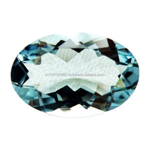 Qualité d'exportation 100% Aigue-marine naturelle à facettes de forme ovale Bijoux faits à la main Pierres précieuses disponibles dans toutes les tailles à des prix de gros OEM - Product Image 2