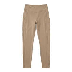 Camel Color <b>Leggings</b> <b>with</b> <b>Pocket</b> High Waist Full Length Knitted Spandex Polyester Breathable Quick Dry Women's Activewear - Product Image 3