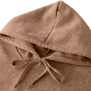 Sweat-shirt à capuche unisexe surdimensionné, couleur unie, en molleton français, pull décontracté, vêtement d'automne - Product Image 3