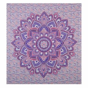 Tapiz de Mandala, flor, ropa de cama hecha a mano, sábana de algodón de tamaño King, decoración del hogar de varios colores por consignadores indios - Product Image 3