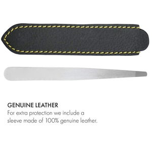 Pinzas profesionales para cejas con punta plana, herramienta para eliminar vello grueso para hombres y mujeres, pinzas de lujo doradas para cejas - Product Image 4