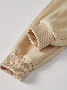 Girls' 2-Piece Fall Winter Casual Round Neck 100% Cotton Anti-Wrinkle Sweatshirt & Long Pants Set for Holidays Vacation - Product Image 6