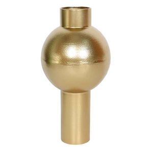 Luxury Modern Customizable Aluminum Tabletop <b>Vase</b> with Textured Finish <b>Gold</b> Tone Decorative Metal <b>Vase</b> Handmade - Product Image 1