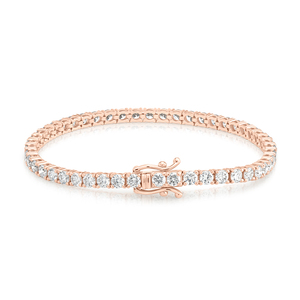 เพชรเลี้ยงในห้องปฏิบัติการ รับรองโดย IGI สร้อยข้อมือทอง 14K แบบเทนนิส ประดับเพชรแบบ Pave Setting ของขวัญงานหมั้นสุดหรู ของขวัญงานแต่งงาน เครื่องประดับชั้นดี - Product Image 1