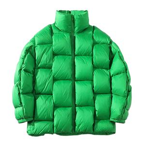 Veste matelassée à bulles, manteau d'hiver, coupe-vent, respirant, pardessus, col montant à capuche personnalisé, unisexe, matelassé, résistant à l'eau - Product Image 2