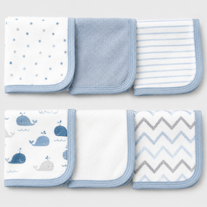 Rehma Baby Wear Soft 100% Cotton Baby Washcloth Set Infant Face Towels Absorbent Gentle Cleaning Cloths for Newborns - Product Image 5