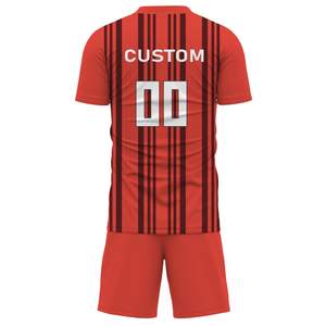 High Quality Breathable Men's Soccer Wear Customizable Team Uniform Set OEM Wholesale Service Soccer Jersey Uniform - Product Image 3