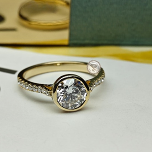 แหวนเพชรเพาะเลี้ยง 3.0 กะรัต รับรองโดย IGI สำหรับผู้หญิง ทอง 14K 18K แหวนหมั้นหรูหรา ของขวัญเครื่องประดับเจ้าสาวสำหรับงานแต่งงาน - Product Image 1