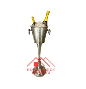 Refroidisseur à vin pour bar, design de luxe, couleur argent, seau à glace pour bouteilles de vin, personnalisable, prix de gros - Product Image 1