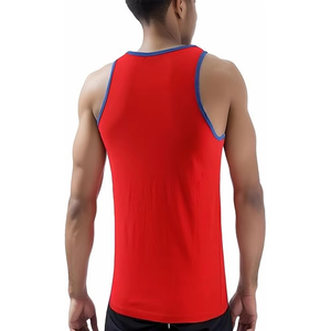 Men's Sleeveless Summer Thermal Gym Tank Top & Vests-Custom Logo 100% Cotton Sport Wear - Product Image 4