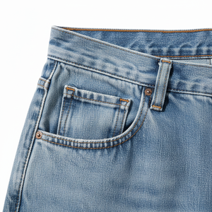 Customized Wholesale New Ripped Pants High Waist Ripped Straight Leg Denim <b>Jeans</b> Distressed Wash Cotton Casual Style <b>Button</b> <b>Fly</b> - Product Image 4