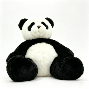 Peluche Panda Noir et Blanc Douce, Adorable Animal en Peluche Assis pour Enfants et Décoration de Chambre d'Enfant - Product Image 4