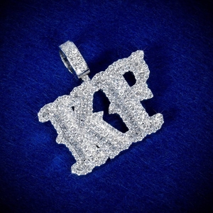 Custom VVS Moissanite Letter Name Pendant 925 Sterling <b>Silver</b> Iced Out Round Brilliant Cut <b>Initial</b> <b>Necklace</b> Jewelry - Product Image 4