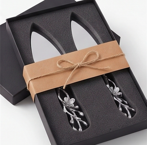 <b>Cheese</b> <b>Knives</b> <b>Set</b> With White Orchid Handle Luxury Design Utensils Elegant Silverware Perfect For Dining Weddings And Kitchen - Product Image 5