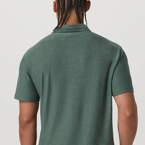 พิมพ์โลโก้ตามสั่ง / สีพื้นพร้อมออกแบบโลโก้ตามสั่ง สำหรับเสื้อยืดโปโลผู้ชายสไตล์ฤดูร้อน คอปกพับได้ คุณภาพสูง - Product Image 6