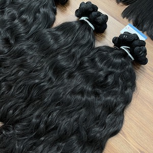 Extensions de cheveux naturels vierges vietnamiens pour coiffure modèle 585, ondulés ou lisses, double trame, peuvent être décolorés/teints, 613 couleurs - Product Image 3