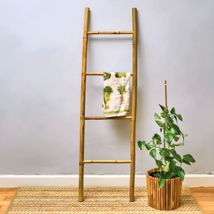 Cheap price bamboo <b>ladders</b> crafted by hand multipurpose <b>ladder</b> for room decor & clothes organizer - Product Image 5