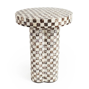 Mesa Auxiliar Moderna de Nácar con Incrustaciones de Concha MOP, Mueble de Lujo para el Hogar, Mesa Auxiliar de Alta Calidad con Concha MOP - Product Image 5