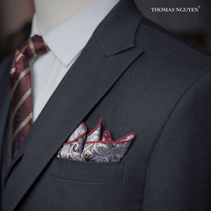 Costume de mariage sur mesure noir Sweet Lock 3 pièces - Smoking de luxe pour homme |   Collection Lovey Dovey |   Vietnam - Product Image 3