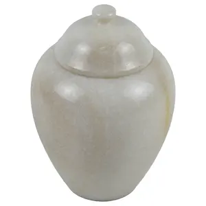 闪亮的石罐白色装饰设计食品储物罐实心大理石曲奇饼罐时尚外观容器价格优惠