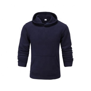 Sweat à capuche uni en molleton de coton biologique pour hommes avec logo personnalisé OEM de haute qualité avec dernier design 2022. - Product Image 4