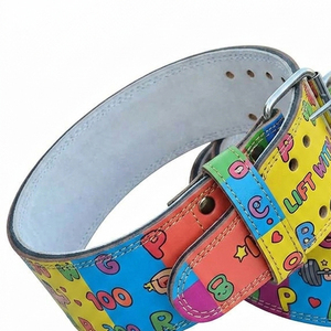 Power-lifting Prong Anime Belt <b>Back</b> <b>Support</b> Gym Trainer Anime Belts 10MM Weightlifting Double Prong Printed Belt - Product Image 4