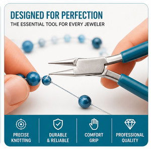 Bead Knotting Pliers – Professional Jewelry Tool for Knotting Between Beads, Threading, and <b>Stringing</b> for Pearl and Bead Jewelry - Product Image 2