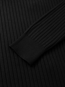 Cardigan décontracté pour homme à col mandarin et fermeture éclair, automne, anti-boulochage, anti-plis, respirant, séchage rapide, coupe classique, couleur unie - Product Image 6