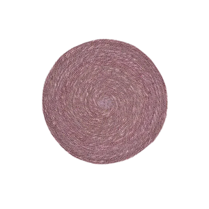 Napperons ronds en jonc de mer brun miel, tressés en paille, sous-plats en osier naturel pour une ambiance de cuisine ensoleillée - Product Image 1