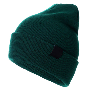 Unisex Solid Color Knit Beanie Hat 100% Acrylic <b>Winter</b> Warm Casual Style Adult 56-58CM Ribbed Design - Product Image 4