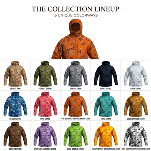 Veste coupe-vent légère et imperméable à capuche camouflage pour homme, idéale pour les activités sportives décontractées en extérieur – Collection Hiver - Product Image 1